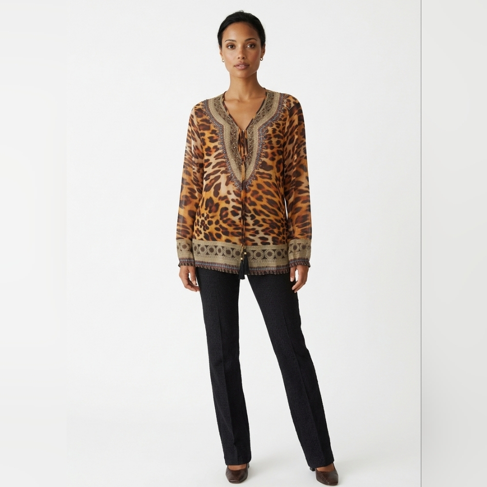 Leopard Print Women's Blouse